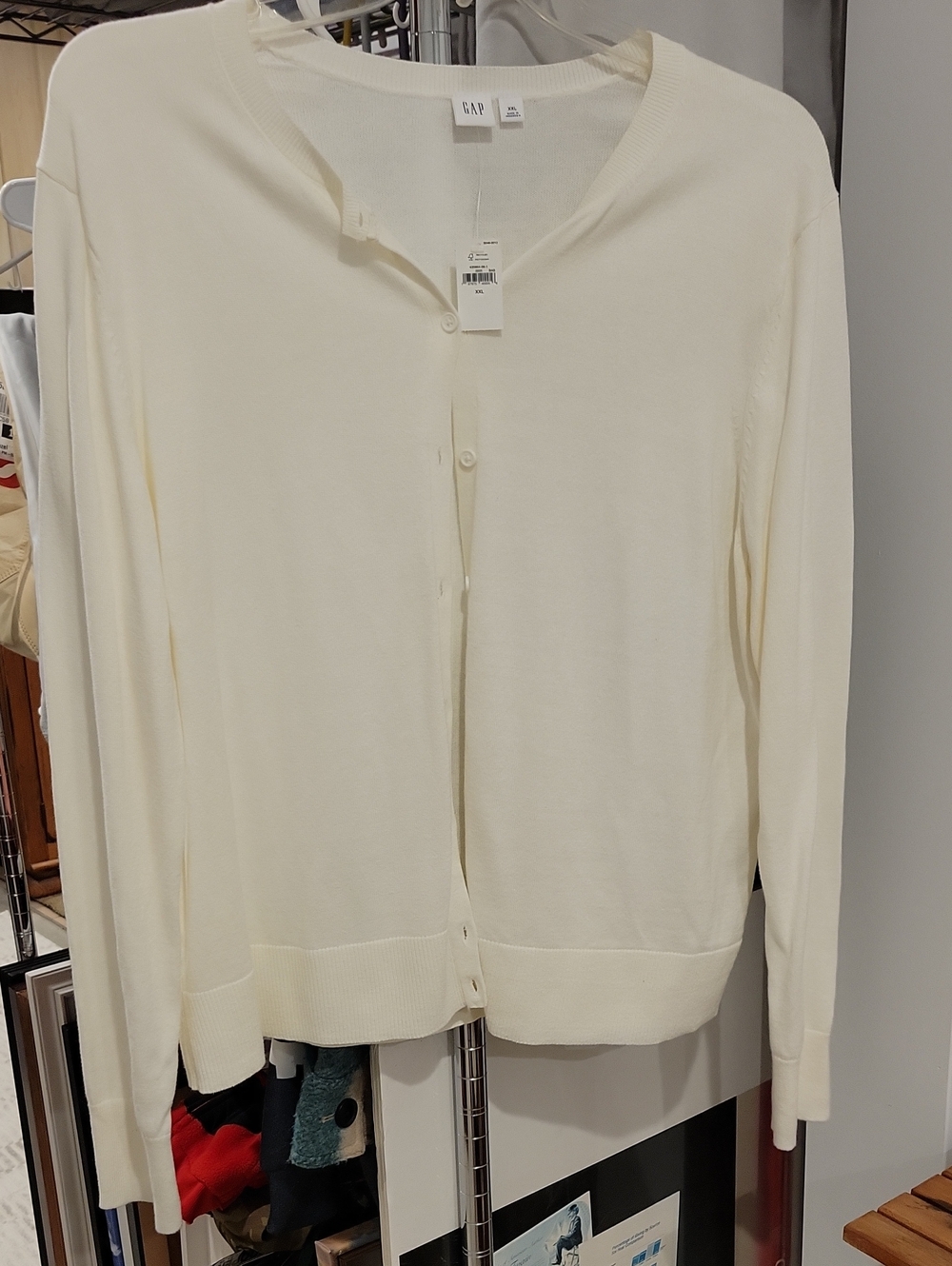 GAP Cream Lightweight Button-Front Cardigan Size XXL New